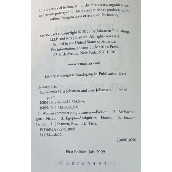 Lot of 2 Iris Johansen Romantic Thriller Hardcover Books Firestorm Storm Cycle - Picture 9 of 11